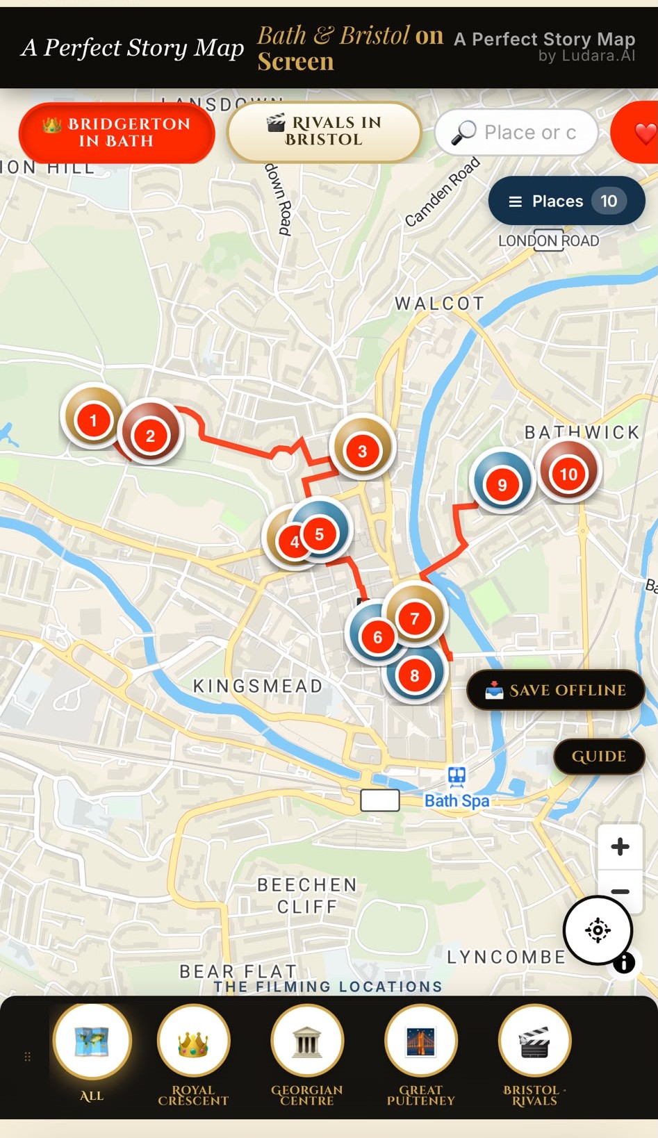 The trail: every filming location drawn across the map