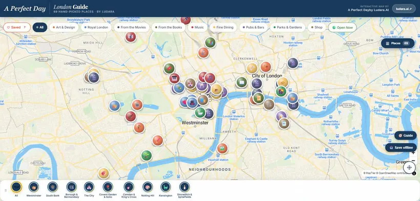 A Perfect Day — London interactive city guide