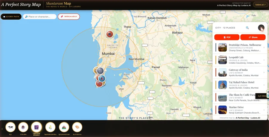 A Perfect Story Map — Shantaram, the novel's Mumbai