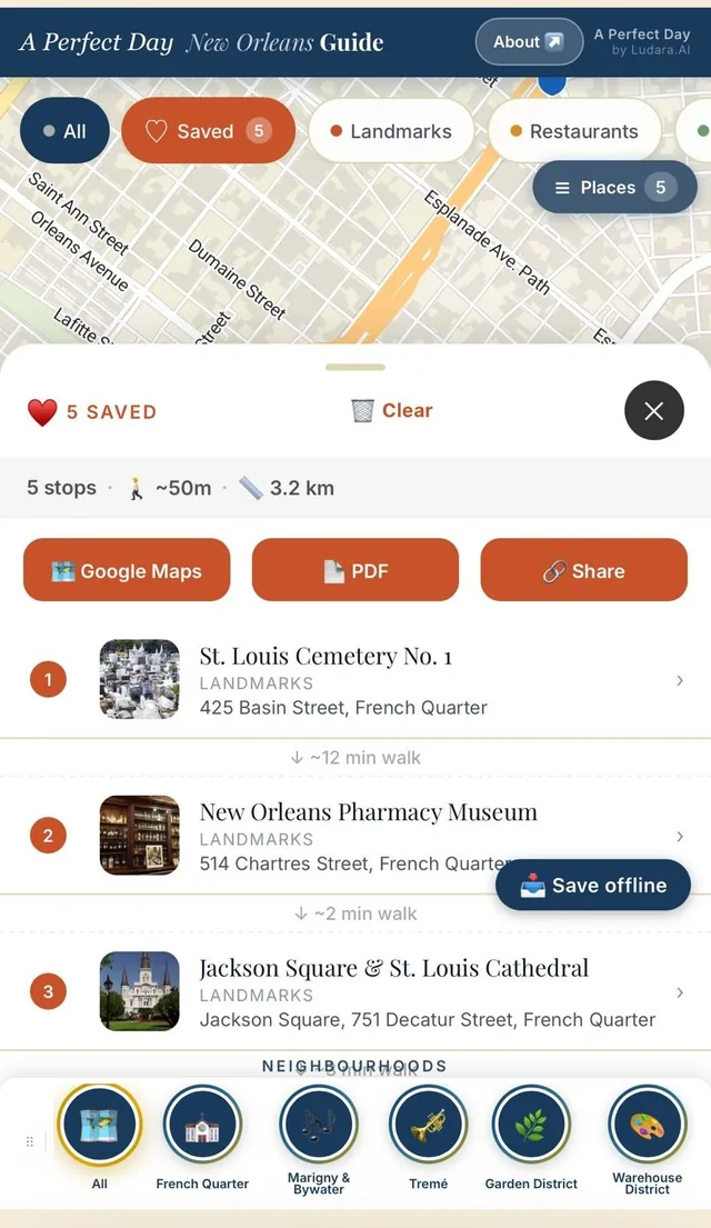 Navigate, Download as PDF or share in a message