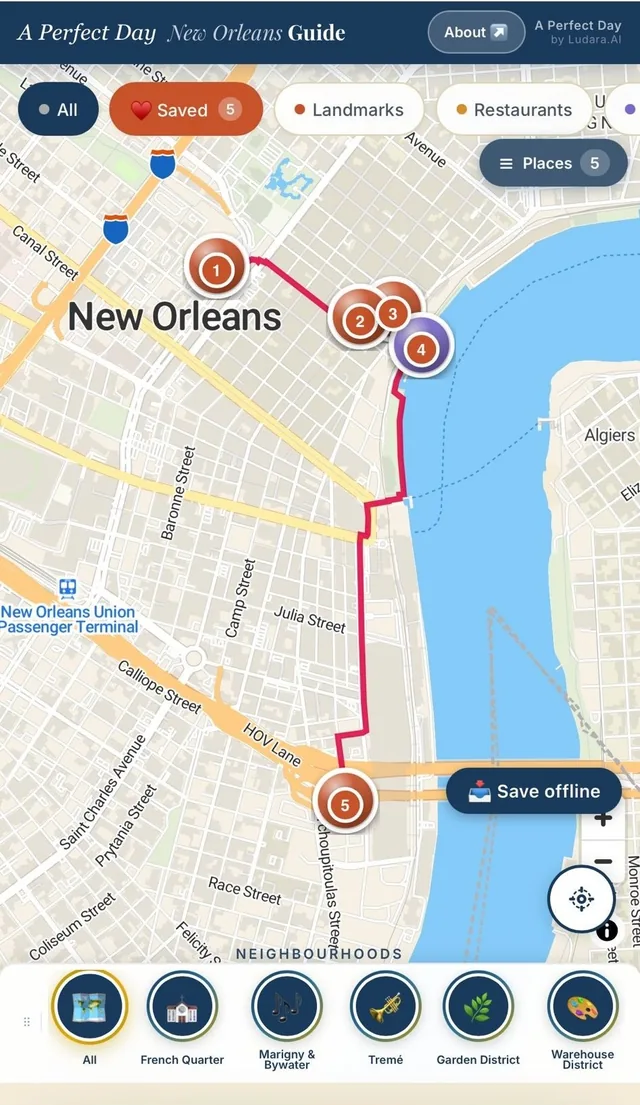 Walking route planner